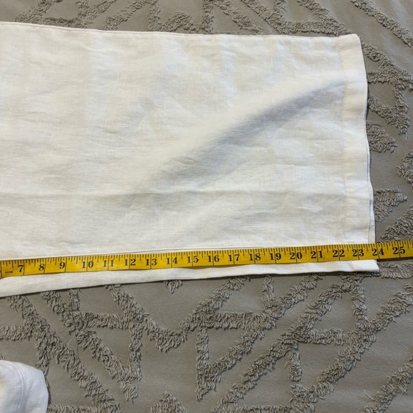 Land’s End White Linen Wide-Leg Pants size XL - Picture 7 of 8
